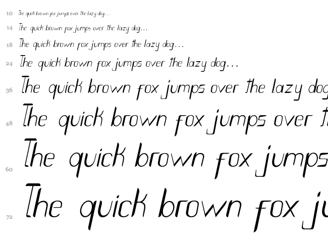 Smoth Bight font waterfall